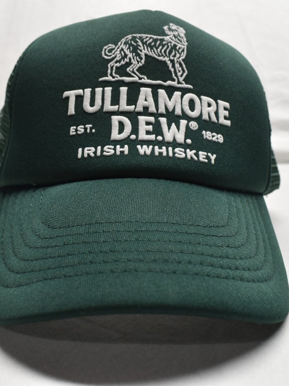 Tullamore Dew Irish Whiskey Trucker Cap Green Wolfhound Snapback